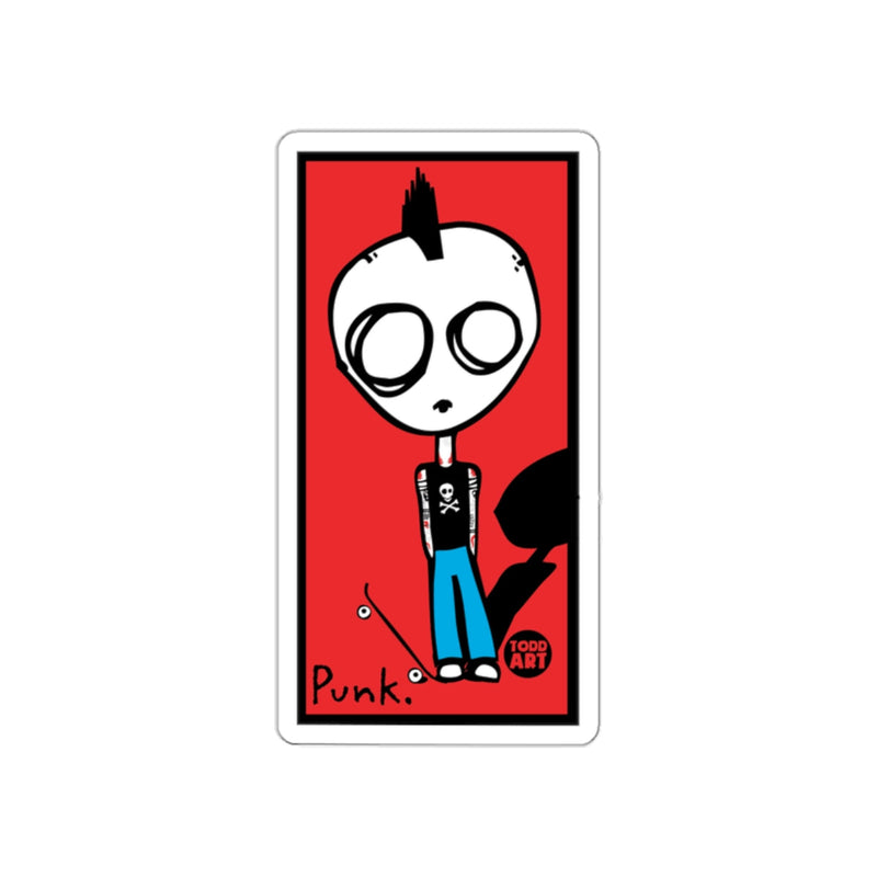 Load image into Gallery viewer, Punk Character with Skateboard Illustration Sticker
