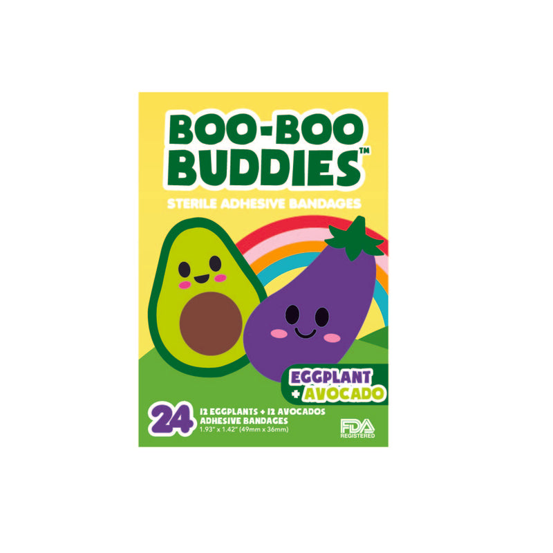 Load image into Gallery viewer, Boo-Boo Buddies Egg plant and Avocado Bandages
