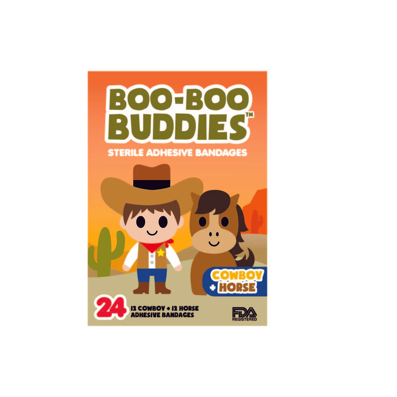 Load image into Gallery viewer, Boo-Boo Buddies Cowboy and Horse Bandages
