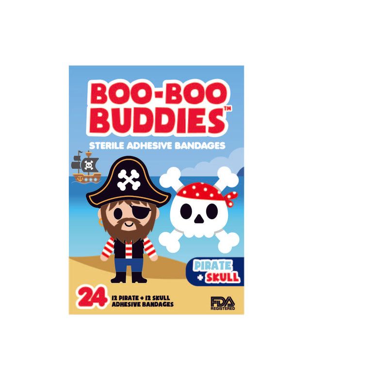 Load image into Gallery viewer, Boo-Boo Buddies Pirate and Skull Bandages
