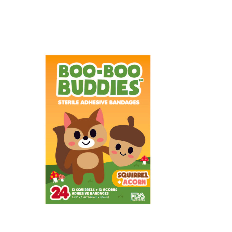 Load image into Gallery viewer, Boo-Boo Buddies Squirrel and Acorn Bandages
