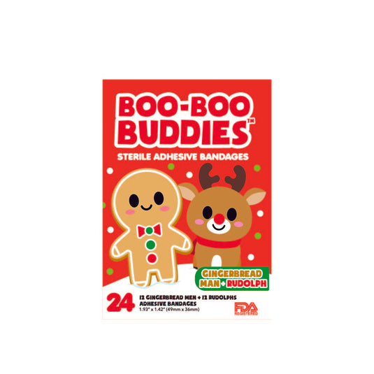 Boo-Boo Buddies Gingerbread Man and Rudolph Bandages