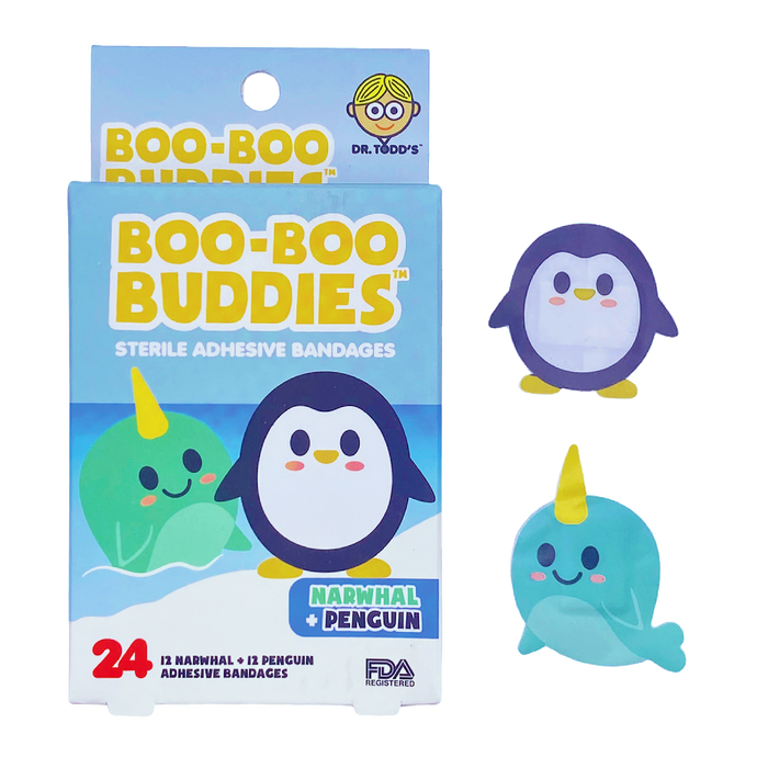 Boo Boo Buddies Bandages - Narwhal and Penguin