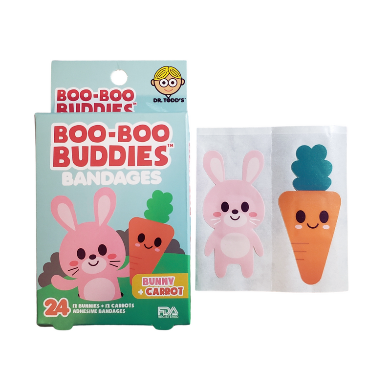 Load image into Gallery viewer, Boo-Boo Buddies Bunny and Carrot Bandages
