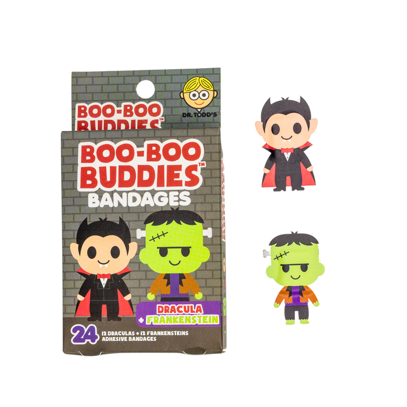 Load image into Gallery viewer, Boo Boo Buddies Dracula and Frankenstein Bandages
