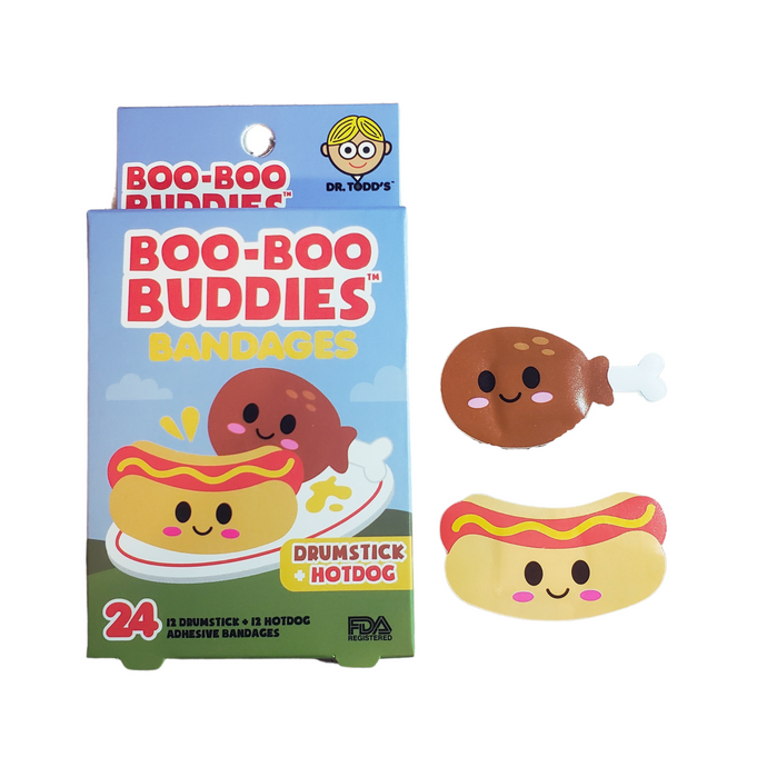 Boo-Boo Buddies Drumstick and Hot Dog Bandages