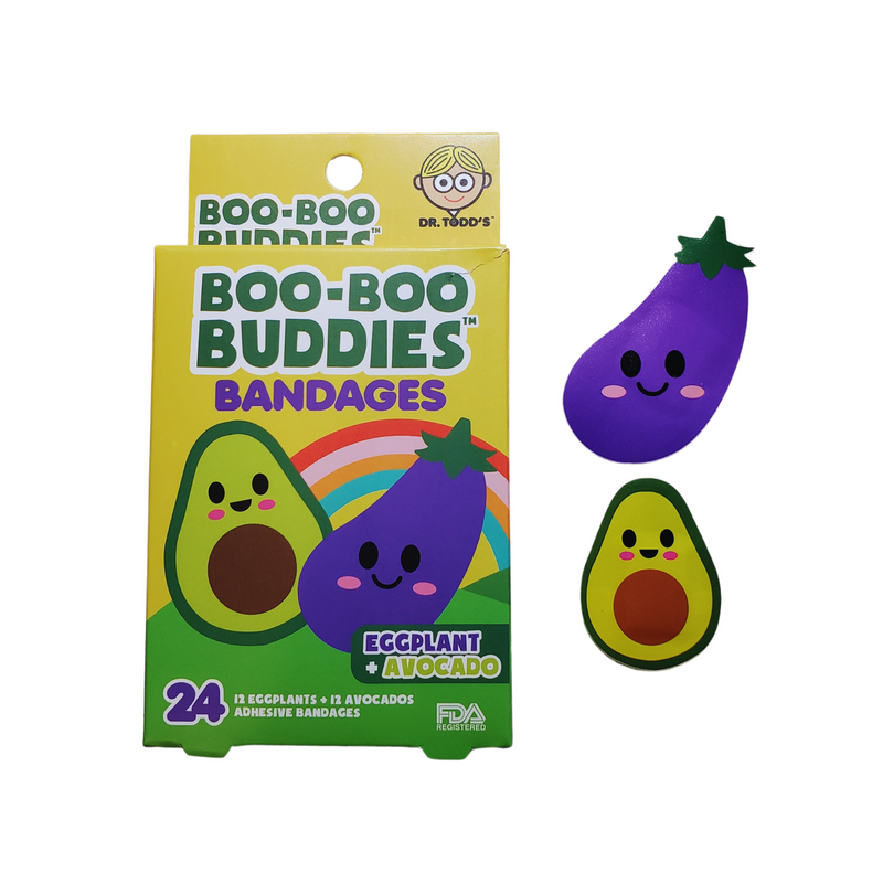 Load image into Gallery viewer, Boo-Boo Buddies Egg plant and Avocado Bandages
