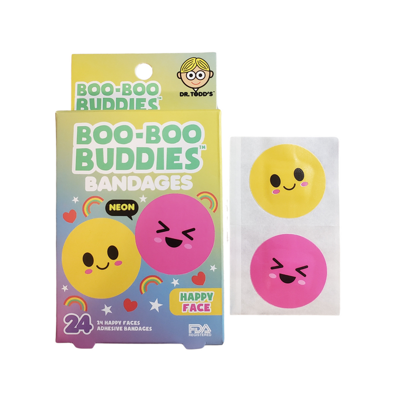 Load image into Gallery viewer, Boo-Boo Buddies Happy Face Bandages
