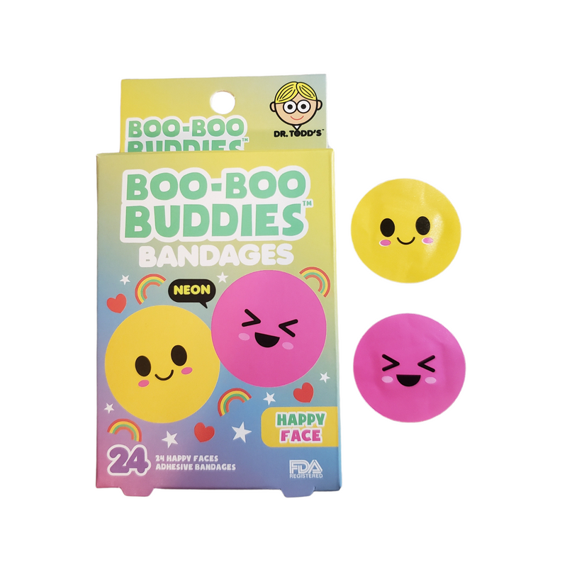 Load image into Gallery viewer, Boo-Boo Buddies Happy Face Bandages
