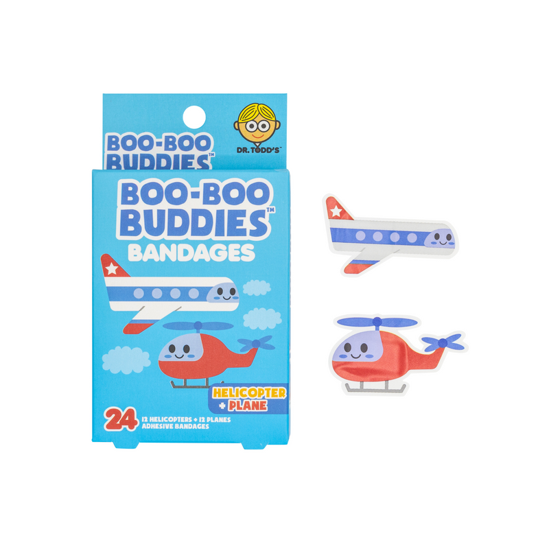 Load image into Gallery viewer, Boo Boo Buddies Helicopter and Plane Bandages
