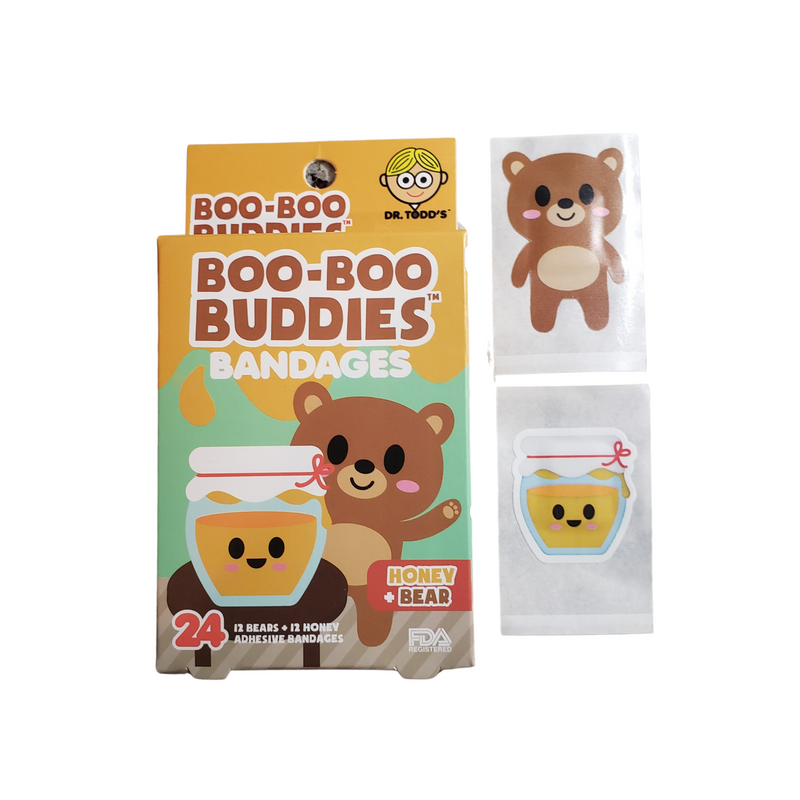 Load image into Gallery viewer, Boo-Boo Buddies Honey and Bear Bandges
