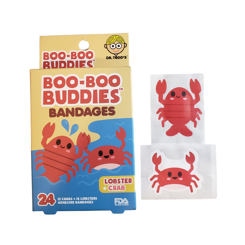 Load image into Gallery viewer, Boo-Boo Buddies Lobster and Crab Bandages
