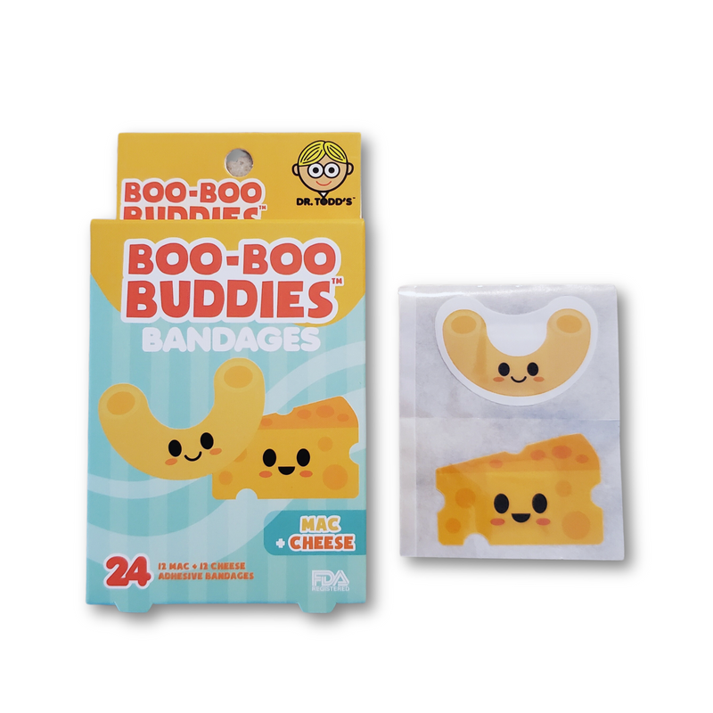 Load image into Gallery viewer, Boo-Boo Buddies Mac and Cheese Bandages
