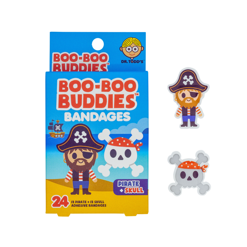 Load image into Gallery viewer, Boo Boo Buddies Pirate and Skull Bandages
