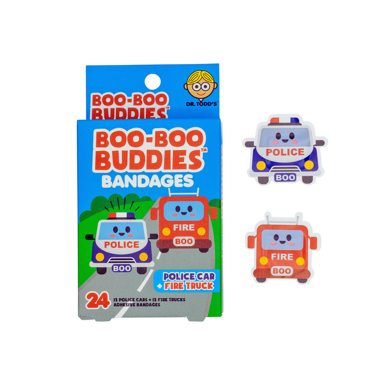 Load image into Gallery viewer, Boo Boo Buddies Police Car and Fire Truck Bandages
