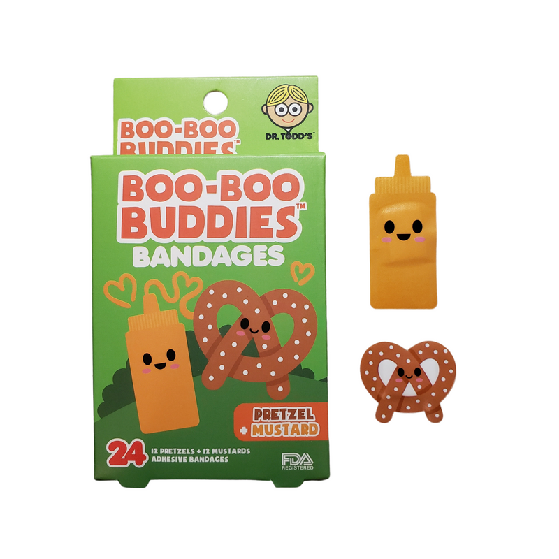 Load image into Gallery viewer, Boo-Boo Buddies Pretzel and Mustard Bandages
