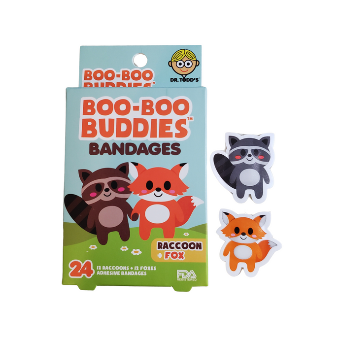 Boo-Boo Buddies Racoon and Fox Bandages