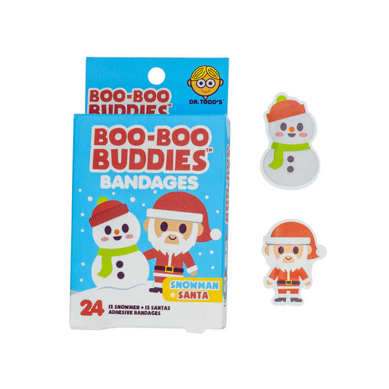 Load image into Gallery viewer, Boo Boo Buddies Snowman and Santa Bandages
