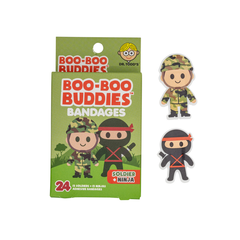 Load image into Gallery viewer, Boo Boo Buddies Soldier and Ninja Bandages
