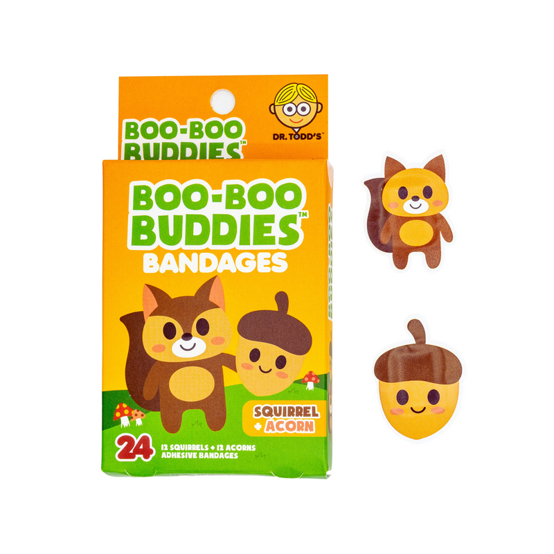 Load image into Gallery viewer, Boo Boo Buddies Squirrel and Acorn Bandages
