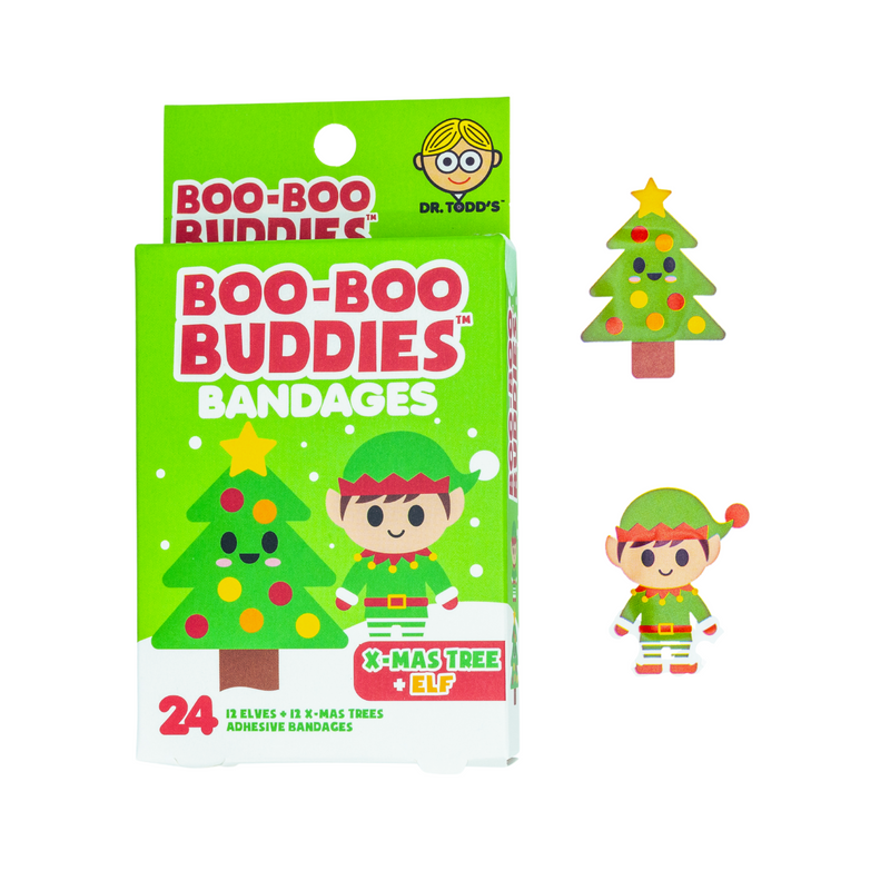 Load image into Gallery viewer, Boo Boo Buddies X-mas Tree and Elf Bandages
