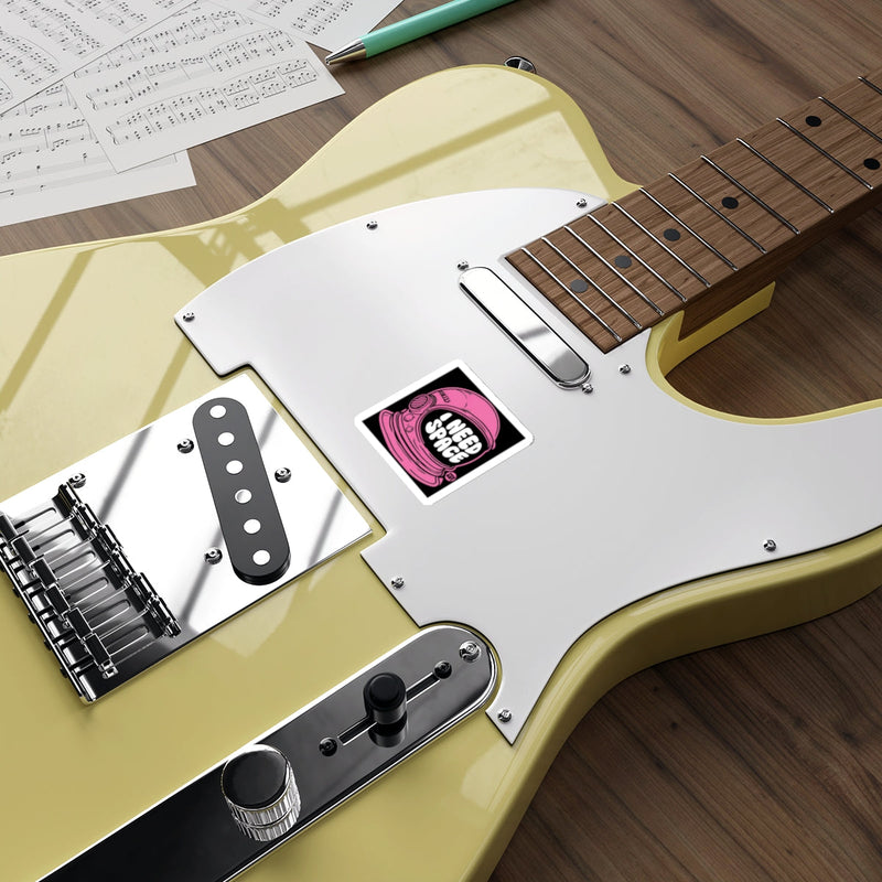 Load image into Gallery viewer, Yellow Electric Guitar with Customizable Sticker Design
