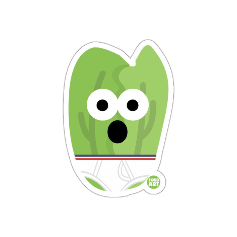Load image into Gallery viewer, Shocked Green Cartoon Character Sticker by Todd Art
