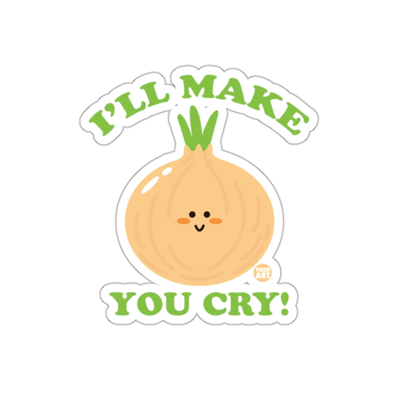 Load image into Gallery viewer, I'll Make You Cry! Cute Onion Design Sticker

