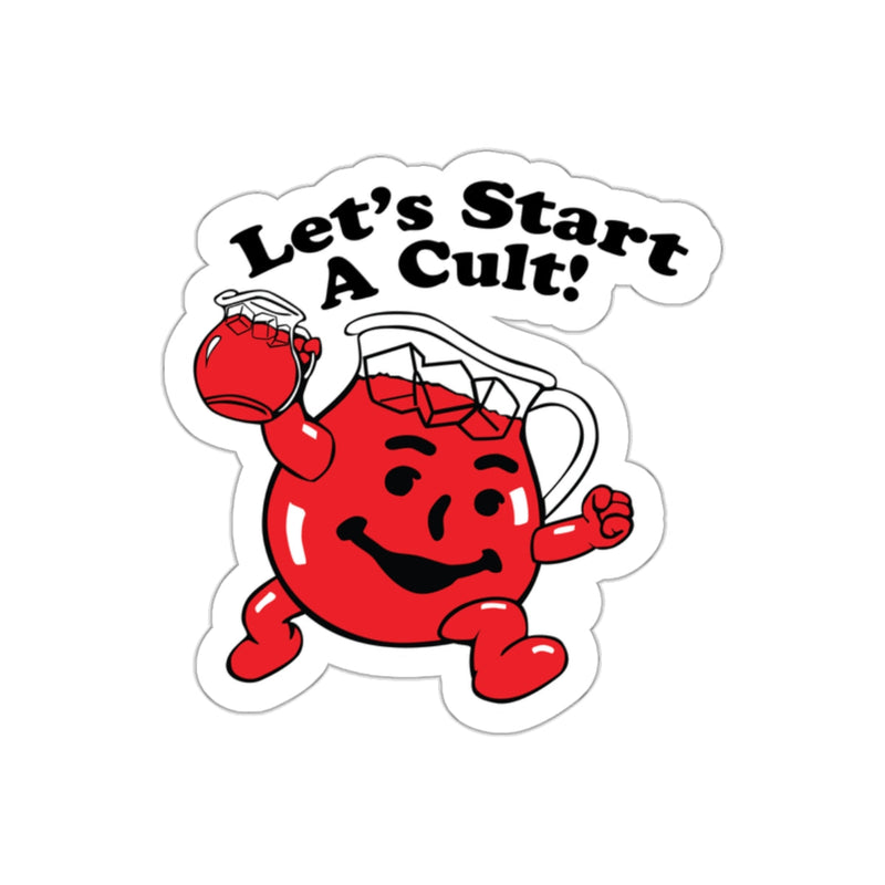 Load image into Gallery viewer, Kool Aid Man Wants To Start A Cult Cartoon sticker
