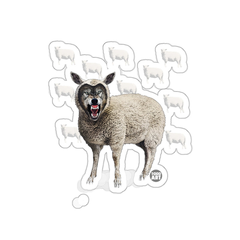 Load image into Gallery viewer, Unique Wolf in Sheep's Clothing Sticker
