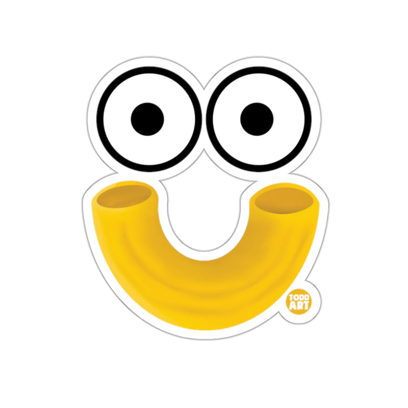 Load image into Gallery viewer, Googly Eyes Smile and Macaroni Design Sticker
