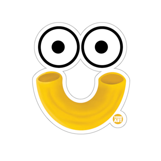 Googly Eyes Smile and Macaroni Design Sticker