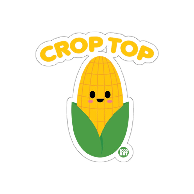Load image into Gallery viewer, Cute Corn Crop Top Sticker With Smiling Corn Graphic
