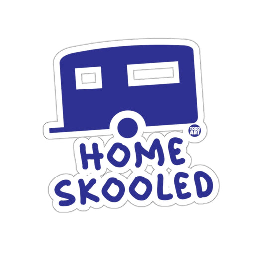 Home Skooled Retro Camper Design Sticker