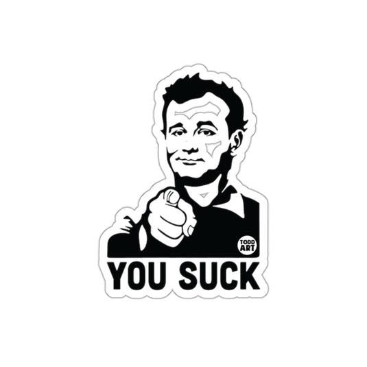 You Suck Finger Pointing Art by Todd Art sticker