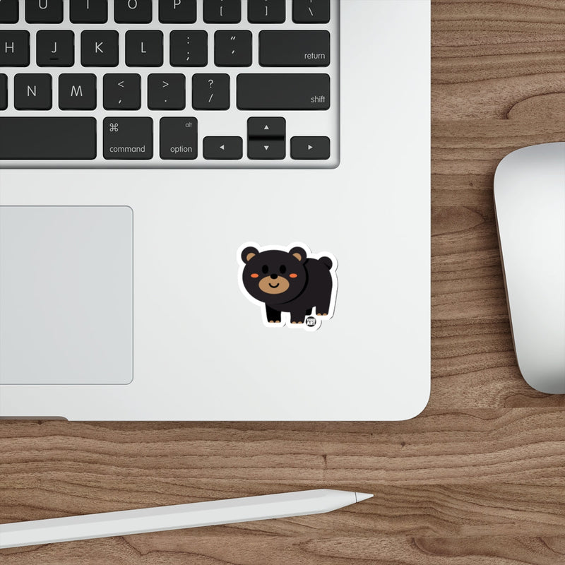 Load image into Gallery viewer, Cute Smiling Black Bear Cartoon Sticker 
