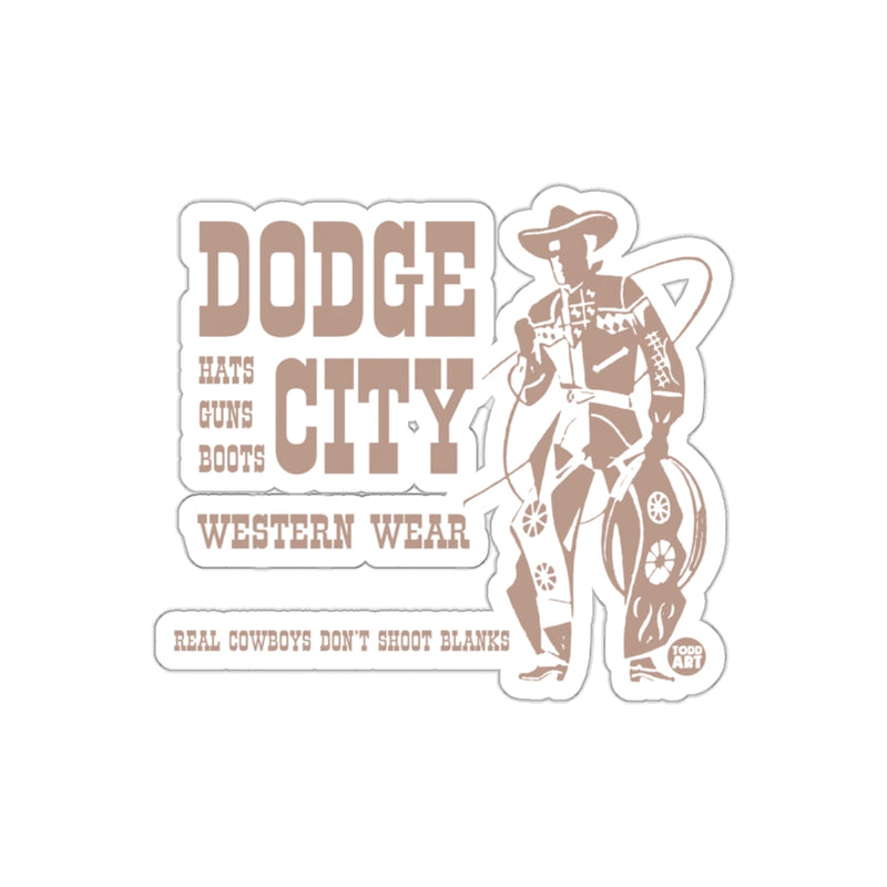 Load image into Gallery viewer, Dodge City Western Wear Cowboy Illustration Funny sticker
