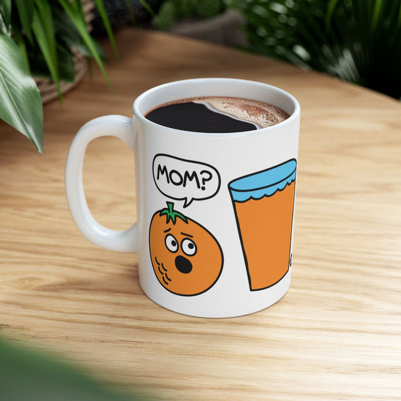Load image into Gallery viewer, Funny Cartoon Orange Mom Mug for Coffee or Tea Lovers
