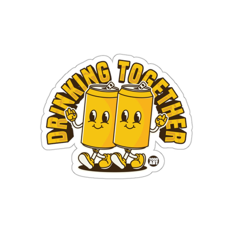 Load image into Gallery viewer, Drinking Together Cute Sticker Fun Beverage Design
