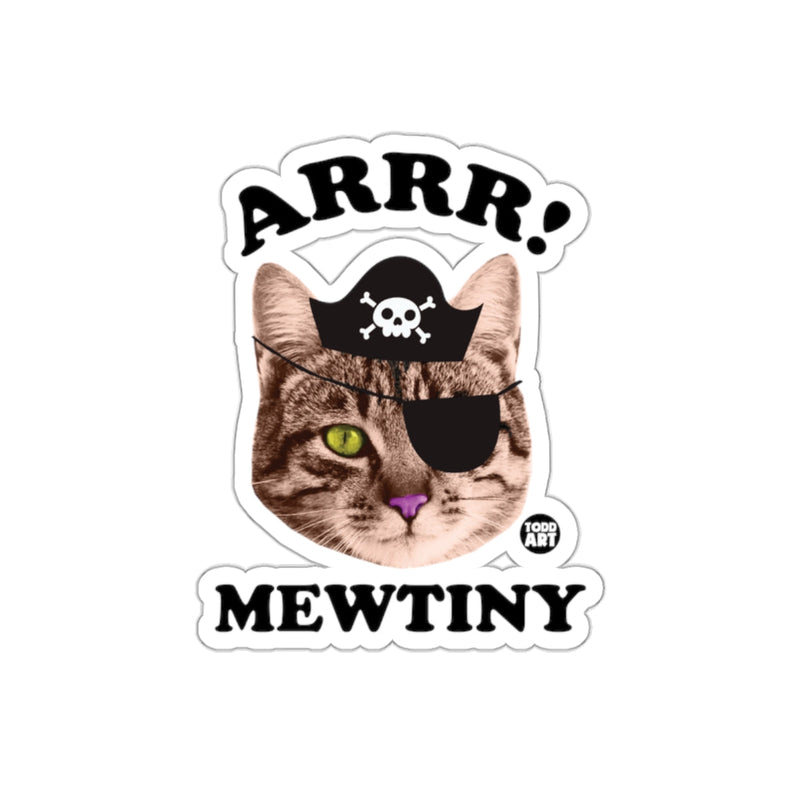 Load image into Gallery viewer, Pirate Cat Says Arrr! It's Mewtiny sticker
