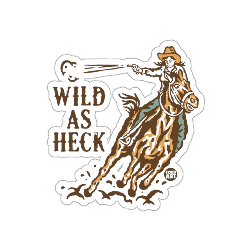 Load image into Gallery viewer, Wild As Heck Cowboy on Horse Sticker
