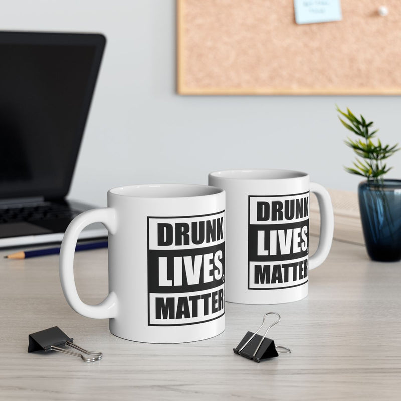 Load image into Gallery viewer, Drunk Lives Matter coffee mug for fun morning routine

