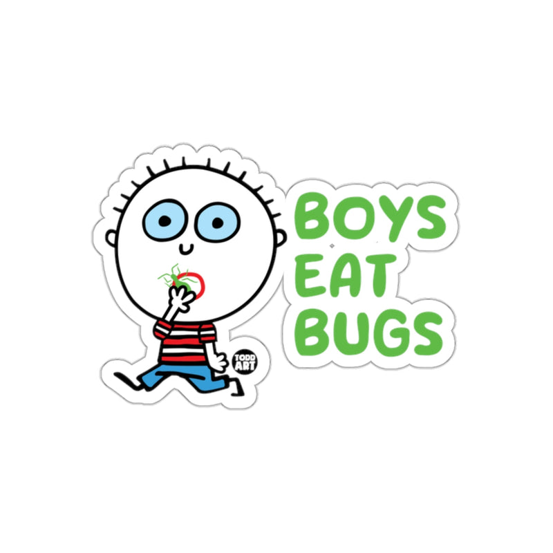 Load image into Gallery viewer, Boys Eat Bugs Cartoon Character Sticker Decal
