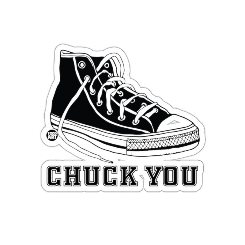 Load image into Gallery viewer, Chuck You High Top Sneakers Graphic Art Sticker
