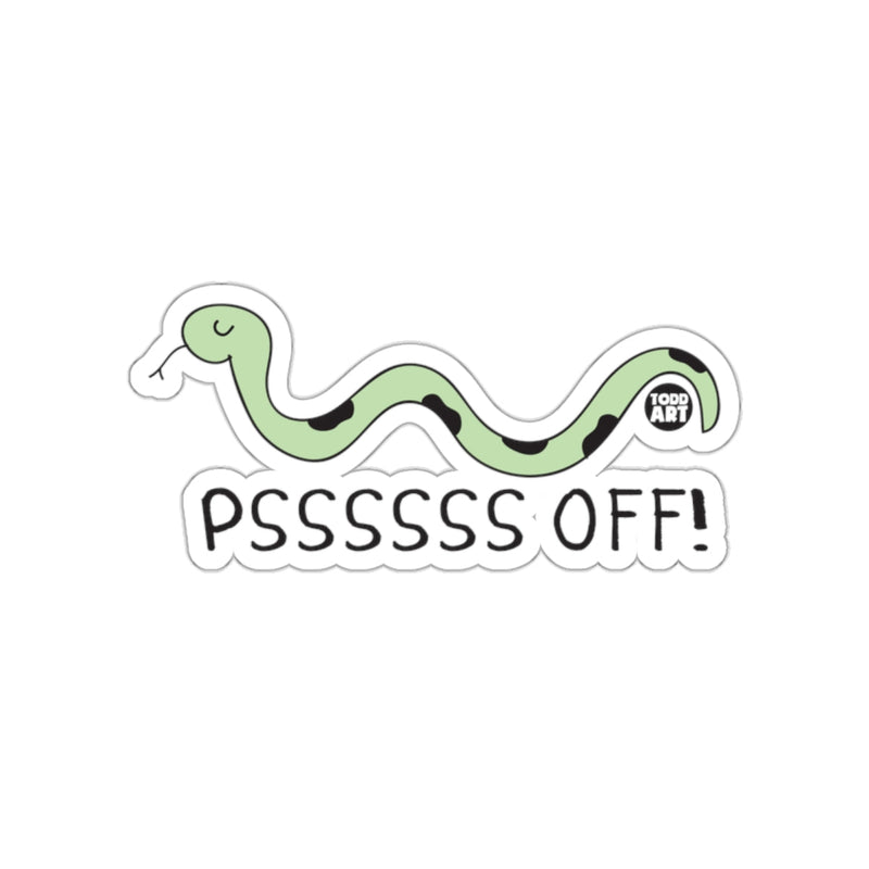 Load image into Gallery viewer, Cute Snake Says Psssssss Off Design by Todd Art sticker
