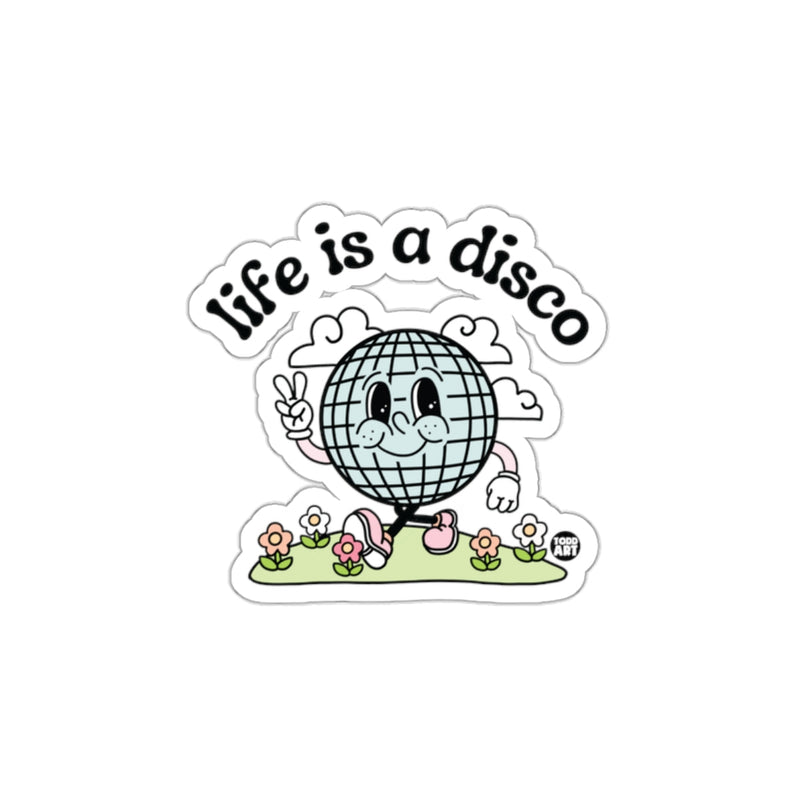 Load image into Gallery viewer, Life is a Disco Dancing Globe Art Sticker
