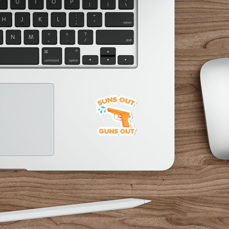 Load image into Gallery viewer, Suns Out Guns Out Water Pistol Graphic Sticker
