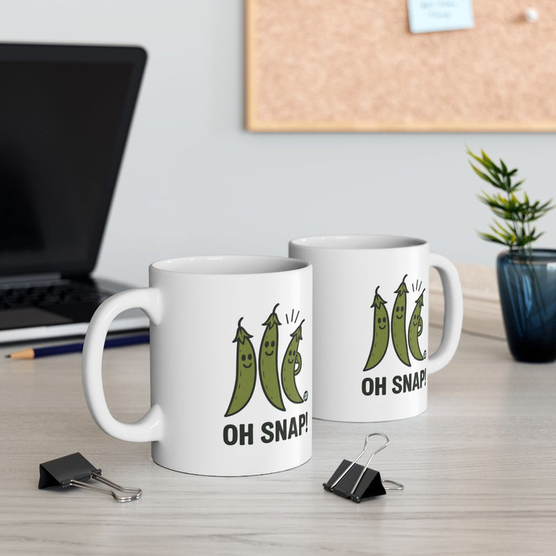 Load image into Gallery viewer, Oh Snap Pea Design Funny Coffee Mug for Your Desk
