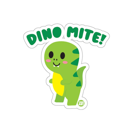 Dino Mite Adorable Green Dinosaur Sticker Product