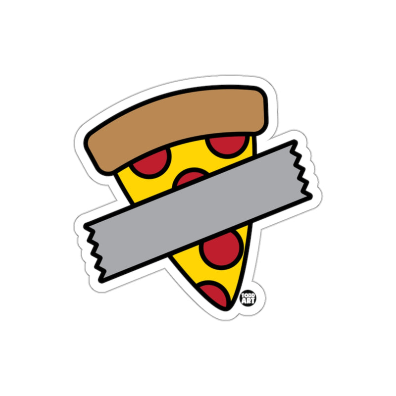 Load image into Gallery viewer, Cartoon Pizza Slice with Duct Tape Sticker Design
